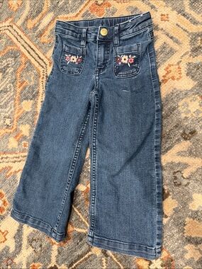 H&M Dark Blue Wide Leg Stretch Jeans for Toddler